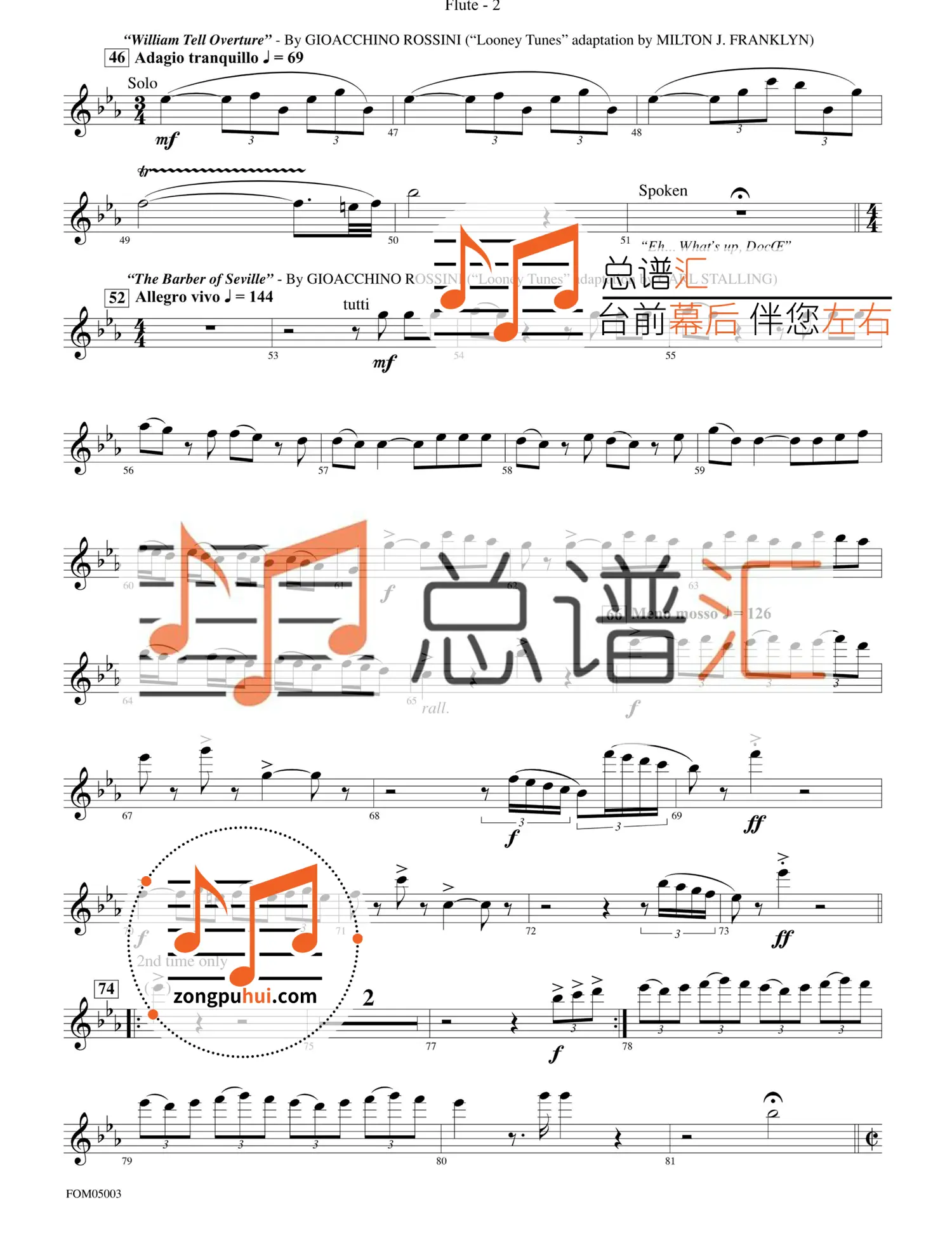 动画中的古典音乐 初级乐团 3级 管弦乐交响乐总谱分